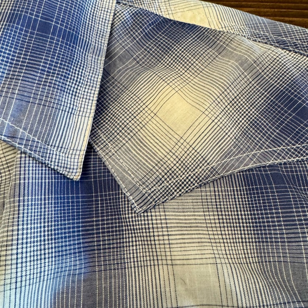 Wrangler Women’s Blue Plaid Pearl Snap Western Shirt NWOT - Picture 7 of 11